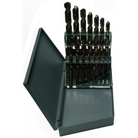 DRILL AMERICA 1/16"-1/2"x32nds 15Pc. Cobalt Jobber Length Drill Bit Set DWD15J-CO-SET